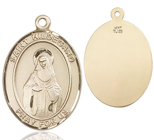 St. Hildegard Von Bingen Medal - 14K Solid Gold