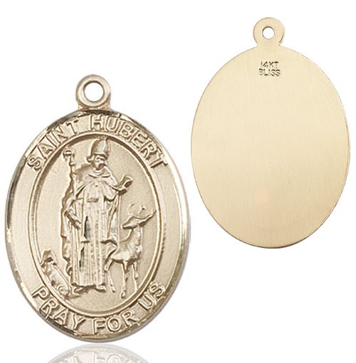 St. Hubert of Liege Medal - 14K Solid Gold