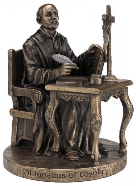 St. Ignatius of Loyola Statue - 6 1/2 inch - Bronze