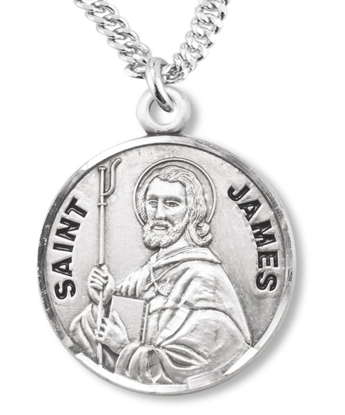 Round Sterling Silver St. James Medal - Sterling Silver