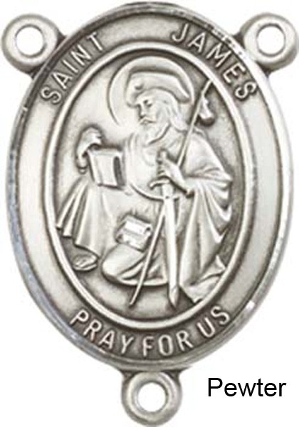 St. James the Greater Rosary Centerpiece Sterling Silver or Pewter - Pewter