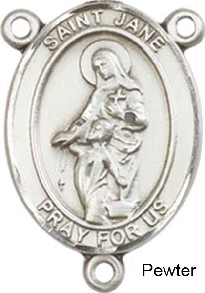 St. Jane of Valois Rosary Centerpiece Sterling Silver or Pewter - Pewter