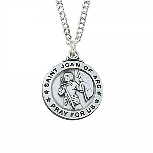 St. Joan of Arc Medal - Smaller - Silver