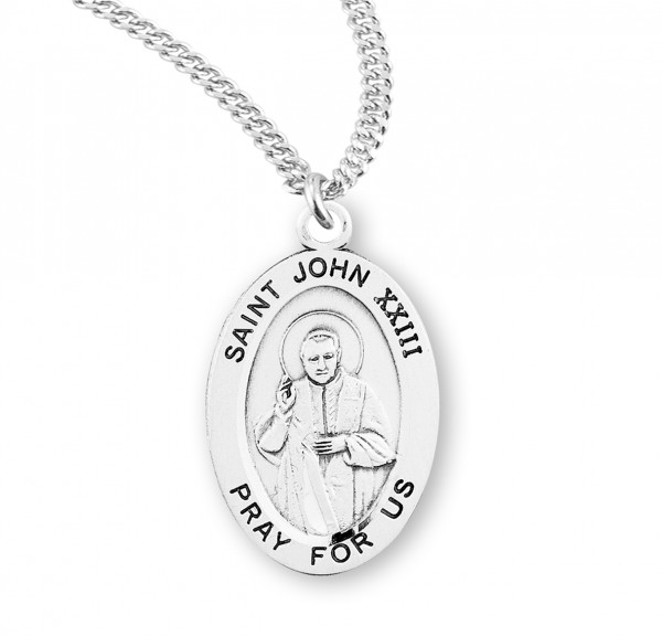 Women's St. John XXIII Oval Medal - Sterling Silver