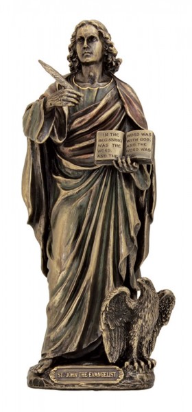 St. John the Evangelist Statue - 8 1/2 inches - Bronze