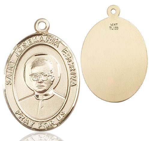 St. Josemaria Escriva Medal - 14K Solid Gold