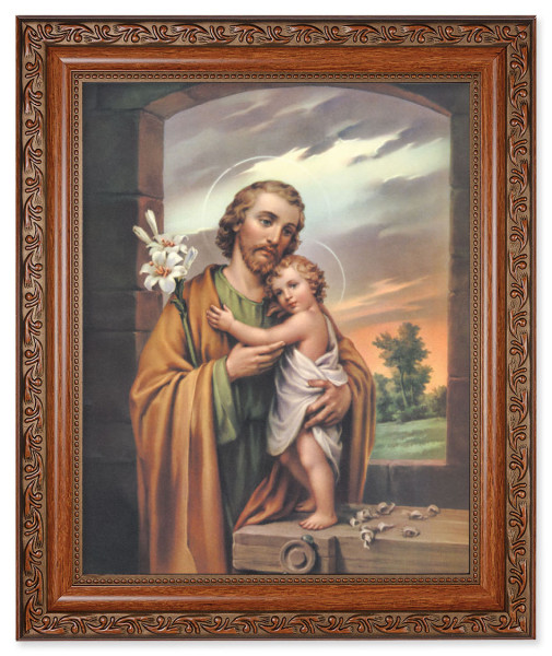 St. Joseph 8x10 Framed Print Under Glass - #161 Frame