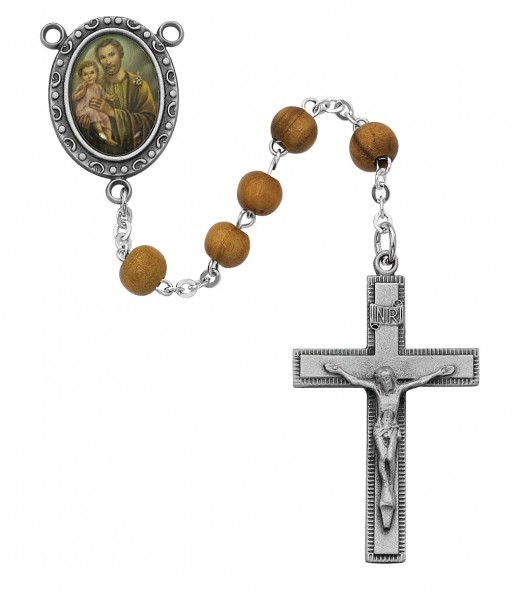 St. Joseph Olive Wood Rosary - Olive Wood