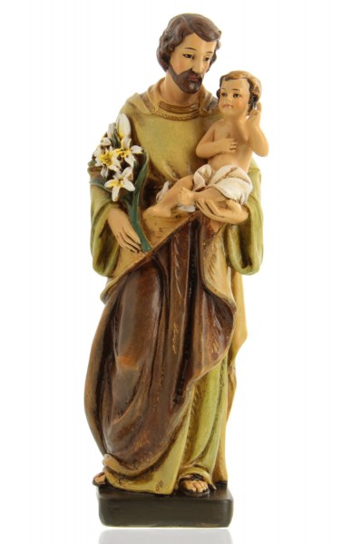 St. Joseph with Child Statue - 8&quot;H - Multi-Color