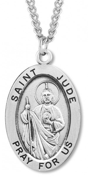 St. Jude Medal Sterling Silver - Sterling Silver