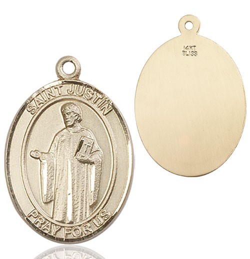 St. Justin Medal - 14K Solid Gold