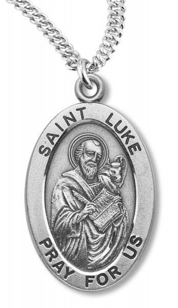 St. Luke Medal Sterling Silver - Sterling Silver