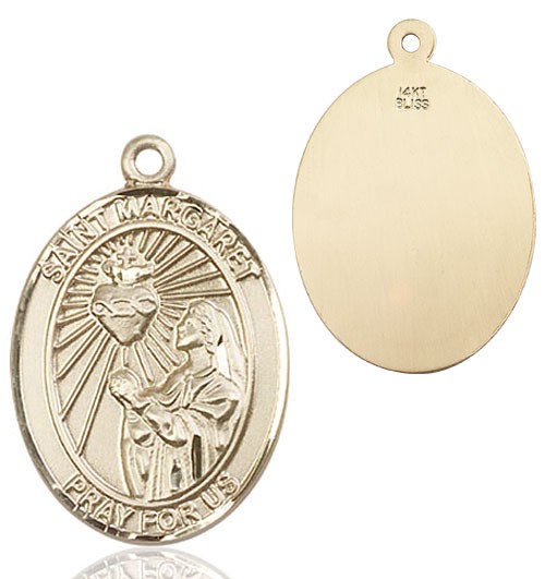 St. Margaret Mary Alacoque Medal - 14K Solid Gold
