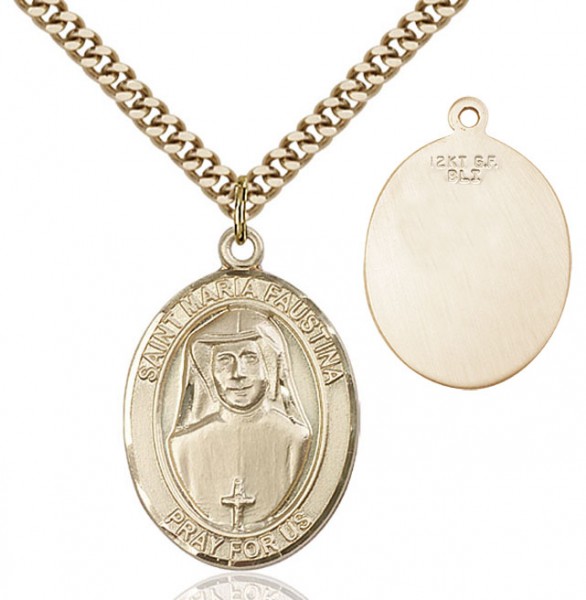 St. Maria Faustina Medal - 14KT Gold Filled