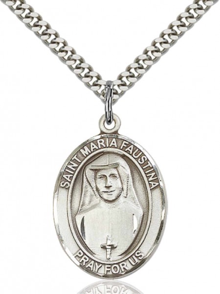 St. Maria Faustina Medal - Pewter