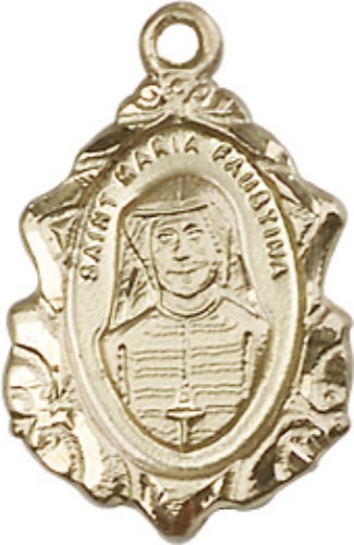 St. Maria Faustina Pendant - 14K Solid Gold