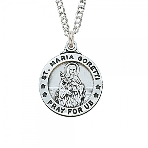 St. Maria Goretti Medal - Smaller - Silver