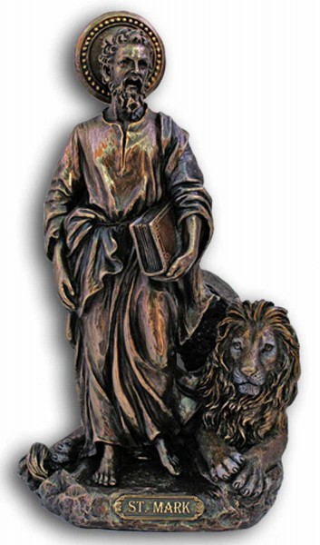 St. Mark the Evangelist Statue - 8 1/2 inches - Bronze