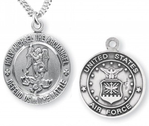 St. Michael Air Force Medal Sterling Silver - Sterling Silver