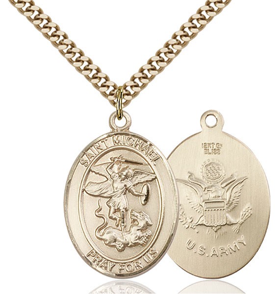 St. Michael Army Medal - 14KT Gold Filled