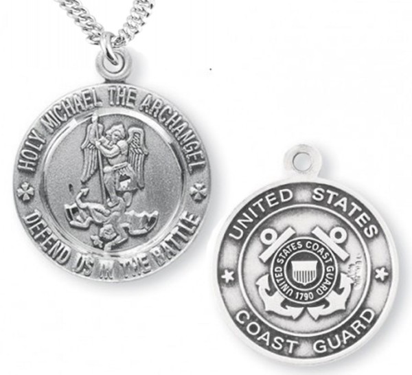 St. Michael Coast Guard Medal Sterling Silver - Sterling Silver