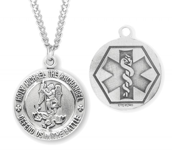 St. Michael EMT Medal Sterling Silver - Sterling Silver