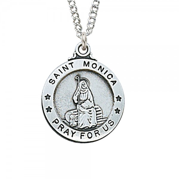 St. Monica Medal - Smaller - Silver