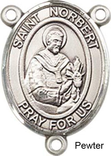 St. Norbert Rosary Centerpiece Sterling Silver or Pewter - Pewter