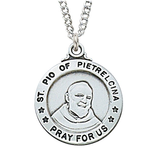 St. Padre Pio Medal - Silver