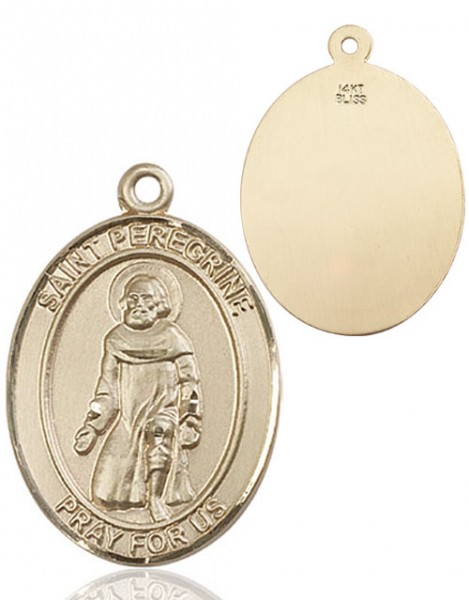 St. Peregrine Laziosi Medal - 14K Solid Gold