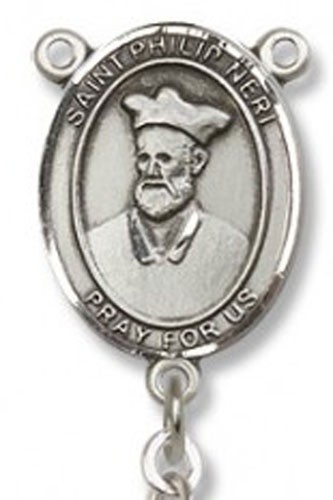 St. Philip Neri Rosary Centerpiece - Silver