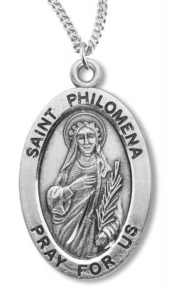 St. Philomena Medal Sterling Silver - Sterling Silver