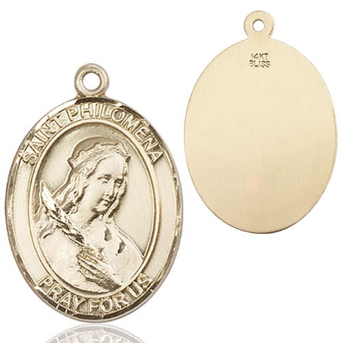 St. Philomena Medal - 14K Solid Gold