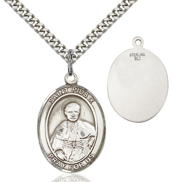 St. Pius X Medal - Sterling Silver