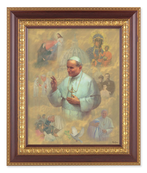St. Pope John Paul II 8x10 Framed Print Under Glass - #126 Frame