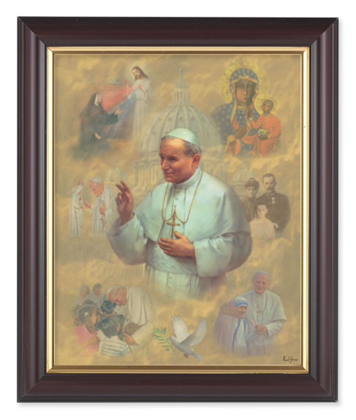 St. Pope John Paul II 8x10 Framed Print Under Glass - #133 Frame