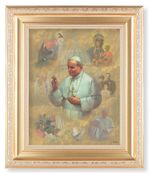 St. Pope John Paul II 8x10 Framed Print Under Glass - #138 Frame