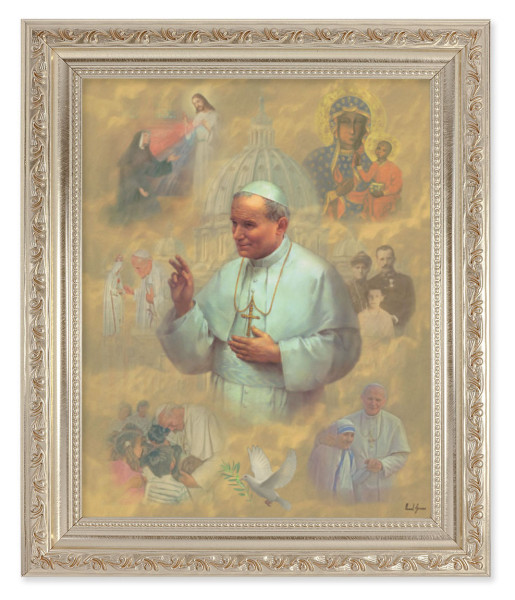 St. Pope John Paul II 8x10 Framed Print Under Glass - #164 Frame