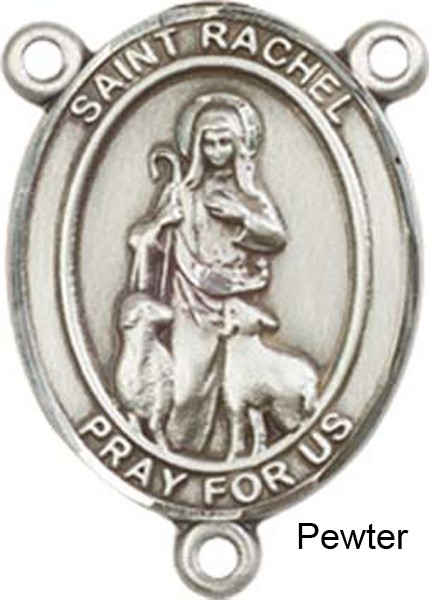 St. Rachel Rosary Centerpiece Sterling Silver or Pewter - Pewter