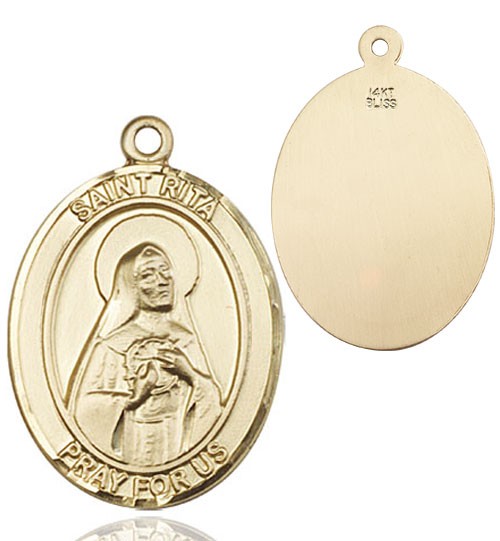 St. Rita of Cascia Medal - 14K Solid Gold