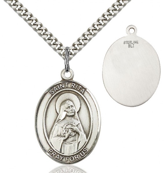 St. Rita of Cascia Medal - Sterling Silver