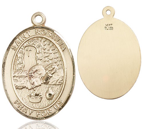 St. Rosalia Medal - 14K Solid Gold