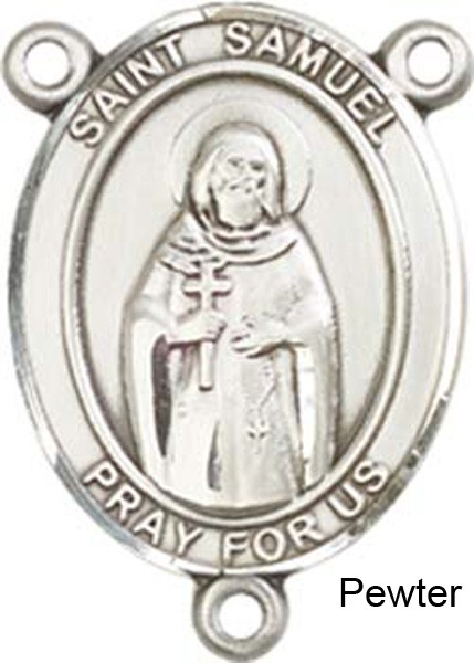St. Samuel Rosary Centerpiece Sterling Silver or Pewter - Pewter