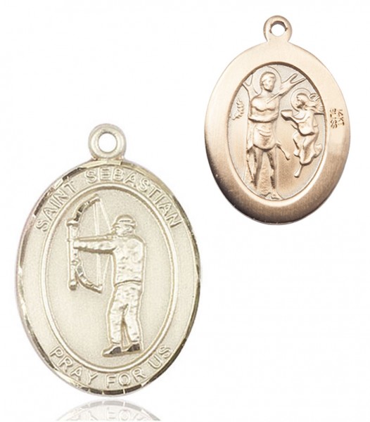 St. Sebastian Archery Medal - 14K Solid Gold