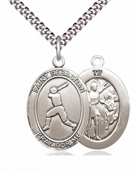 St. Sebastian Baseball Medal - Pewter