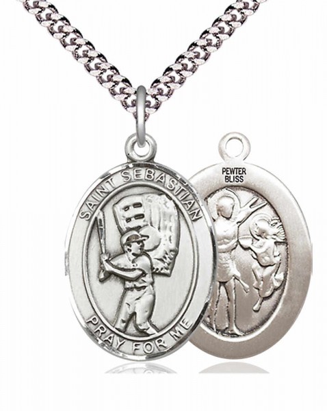 St. Sebastian Baseball Medal - Pewter