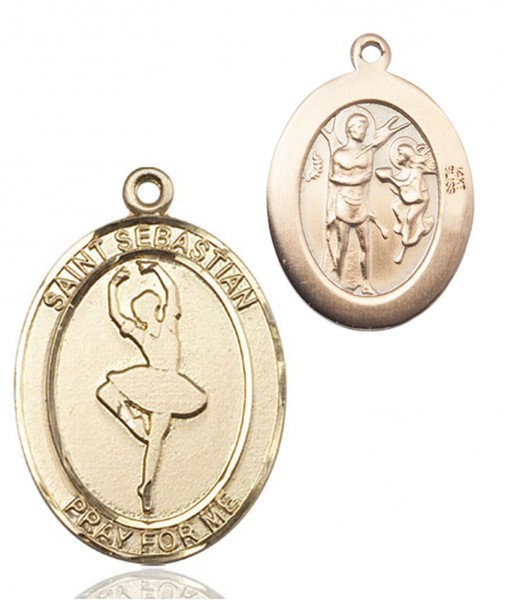 St. Sebastian Dance Medal - 14K Solid Gold