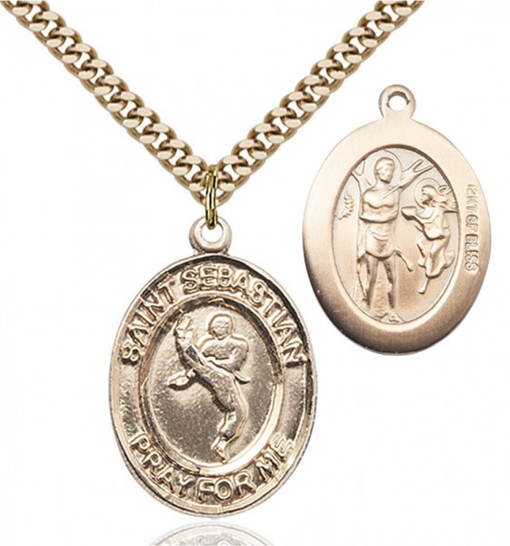 St. Sebastian Martial Arts Medal - 14KT Gold Filled
