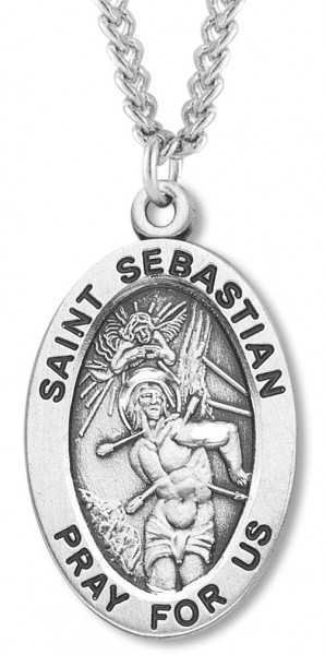 St. Sebastian Medal Sterling Silver - Sterling Silver