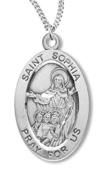 St. Sophia Medal Sterling Silver - Sterling Silver